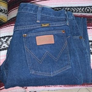 Wrangler straight cut denim jeans.
